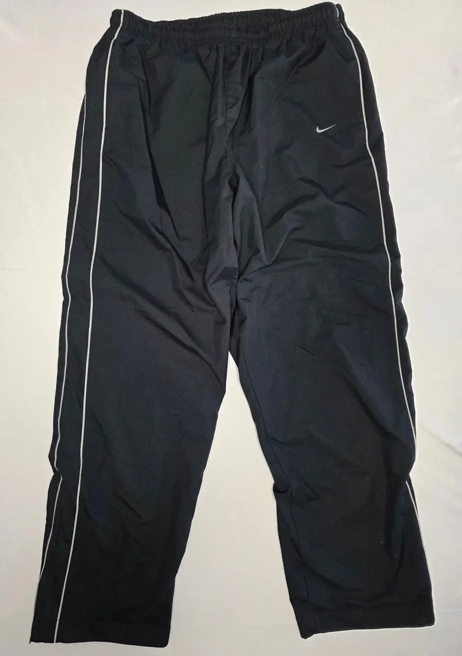 Nike Silver Tag Black Striped Baggy Sweatpants Vintage Y2K Size Xl